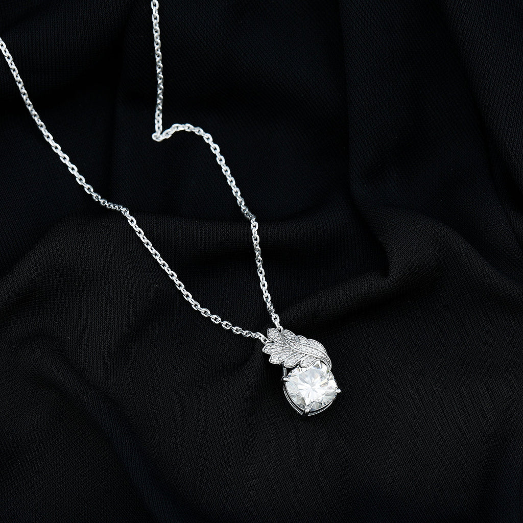 Nature Inspired Moissanite Designer Necklace for Wedding