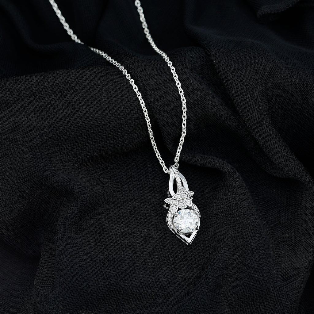 Certified Moissanite Designer Bridal Necklace For Wedding