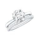 Certified 8 MM Lab Grown Diamond Solitaire Wedding Ring Set