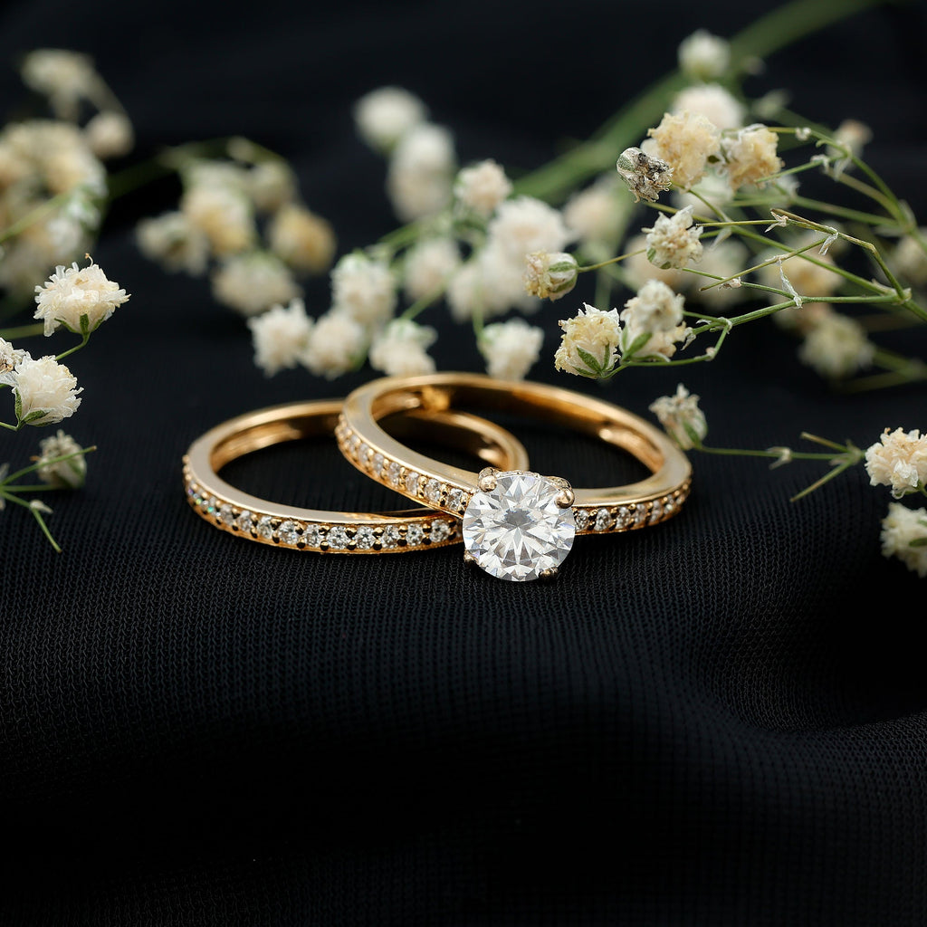 Lab Grown Diamond Wedding and Engagement Ring Set