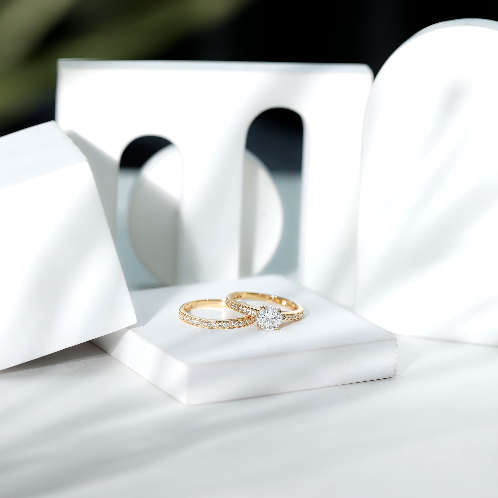 Lab Grown Diamond Wedding and Engagement Ring Set