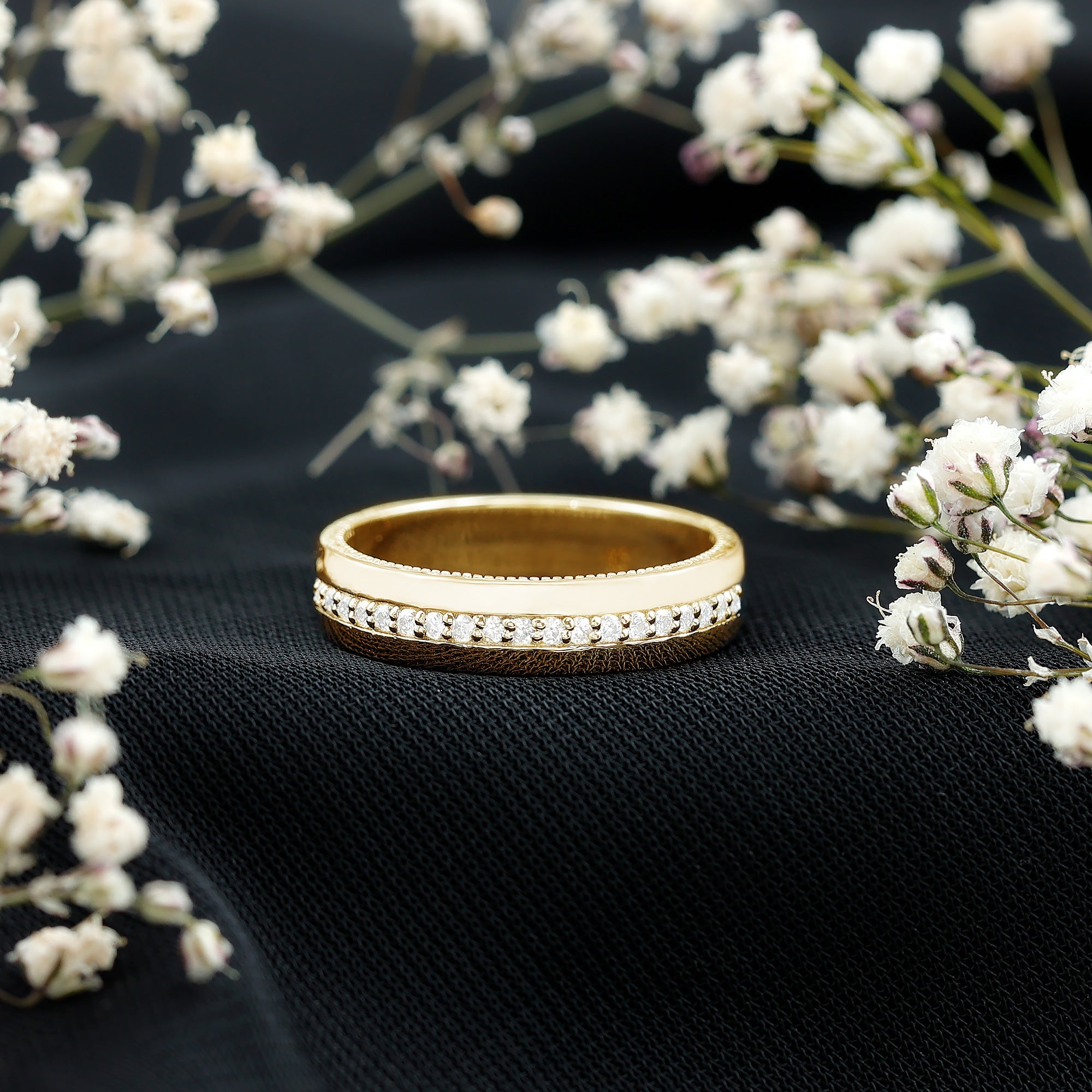 Certified Lab Grown Diamond Mens Wedding Band