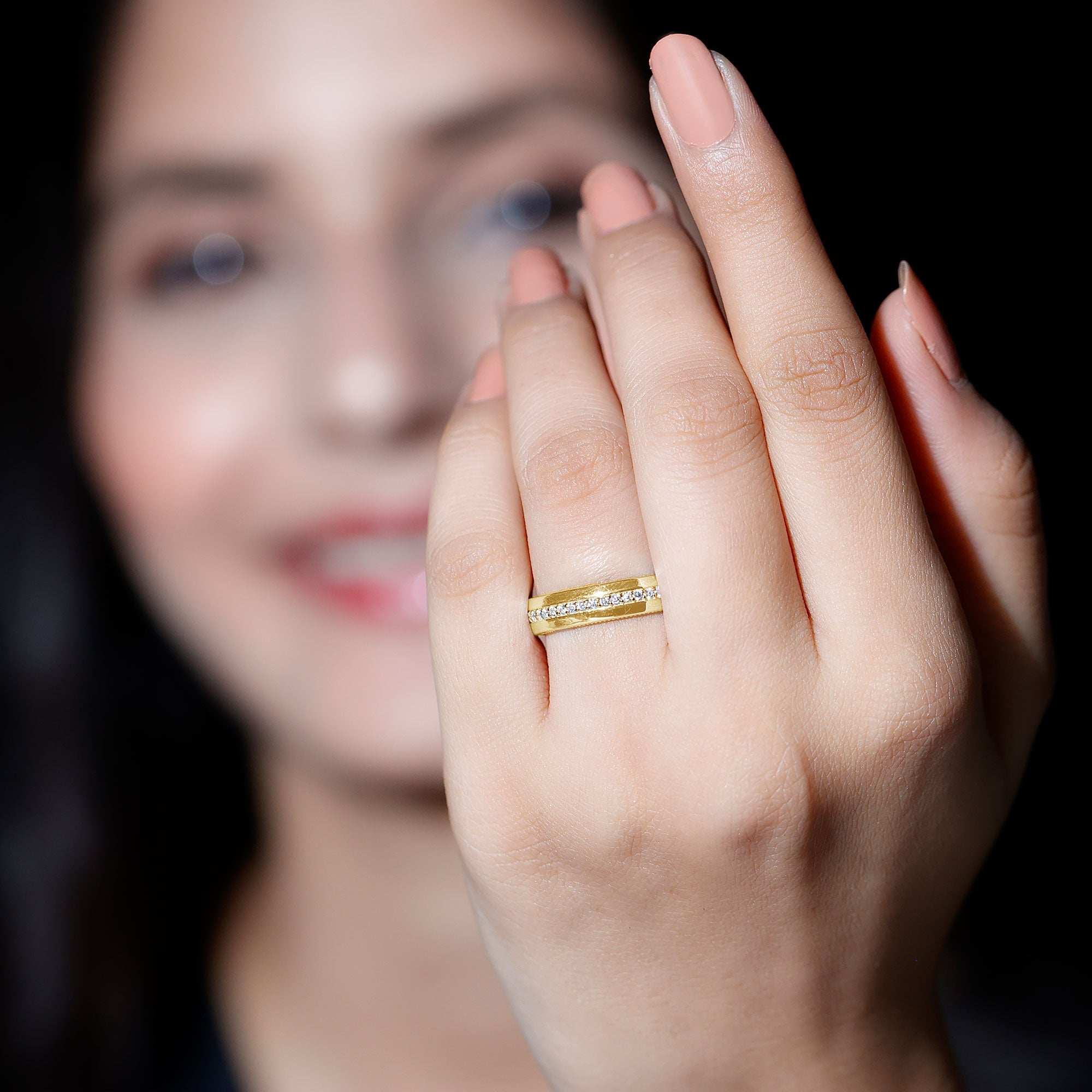 Certified Lab Grown Diamond Mens Wedding Band