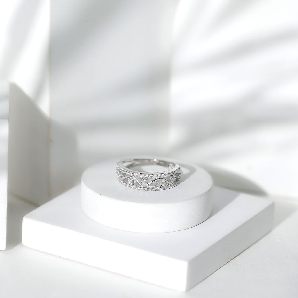 Womens Lab Created Diamond Wedding Band With Certificate