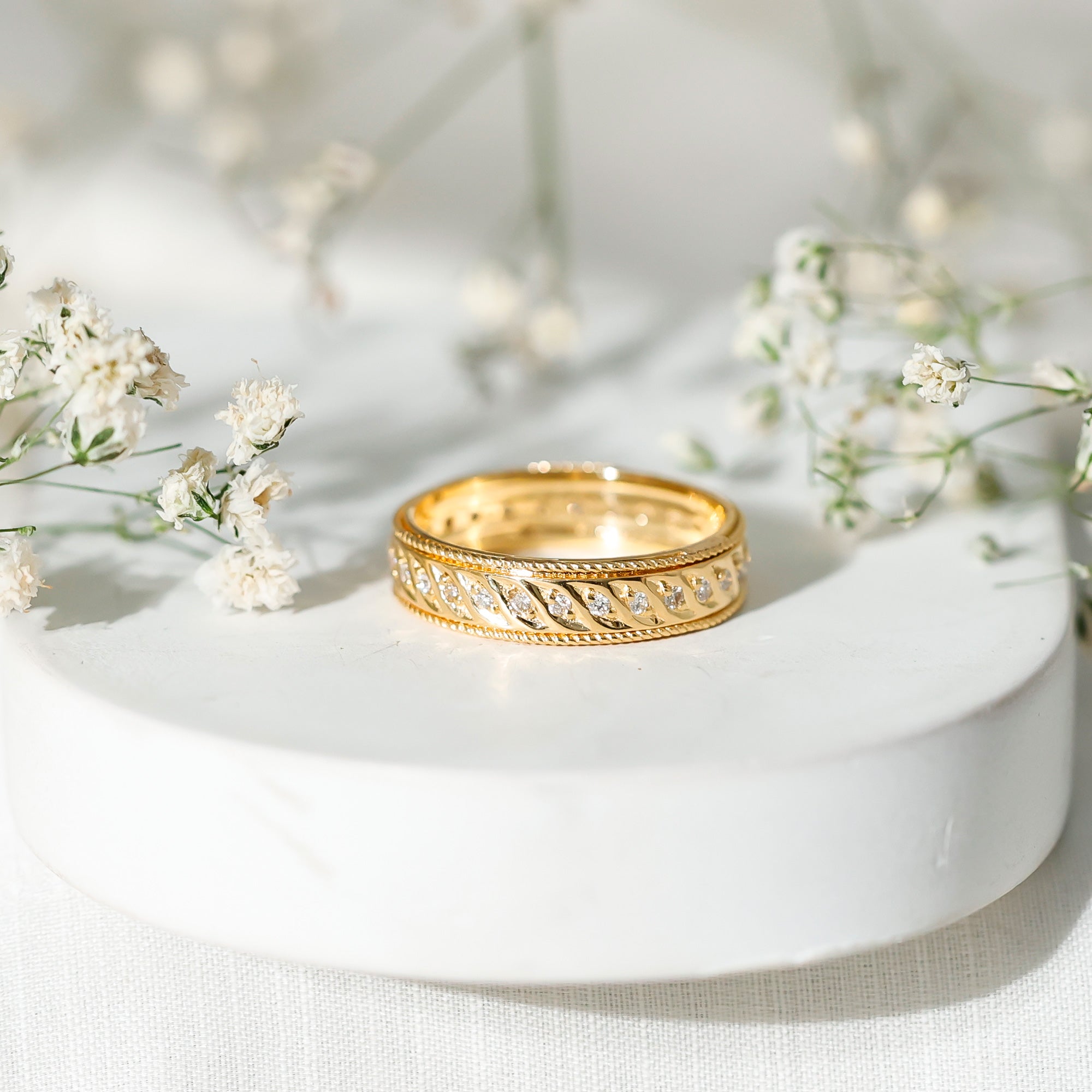 Lab Grown Diamond Designer Wedding Band Ring