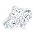 Princess Cut Moissanite Bridal Wedding Ring Set for Women