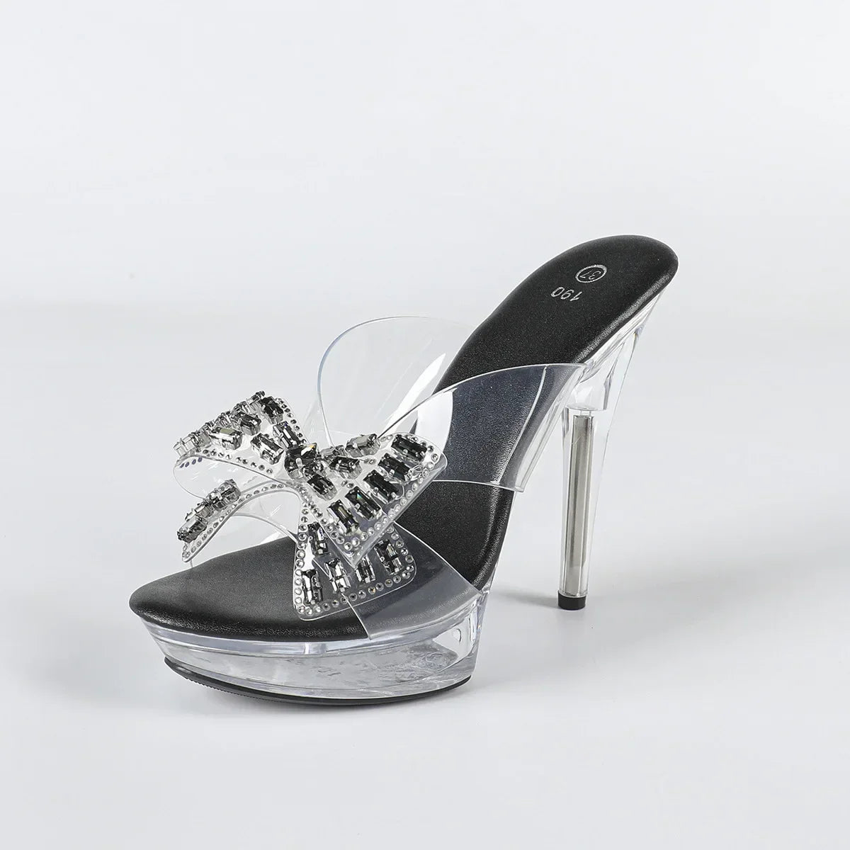 Rhinestone Bow Sandals