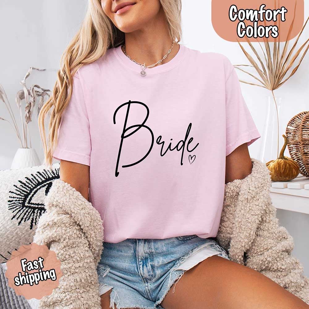 Team Bride Comfort Colors Shirts – Bride, Bridesmaid, Bachelorette Party & Proposal Gift Tees