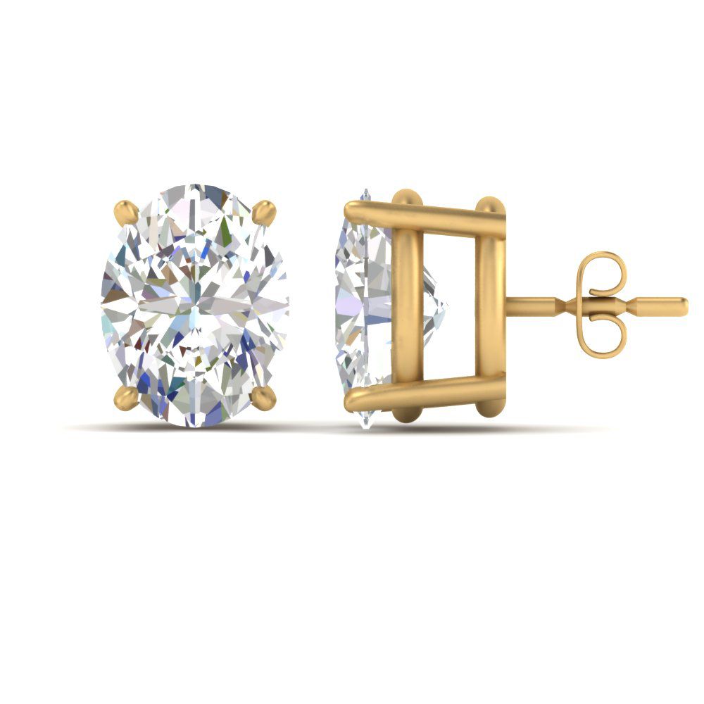 Stud Earring Basket Oval Shaped