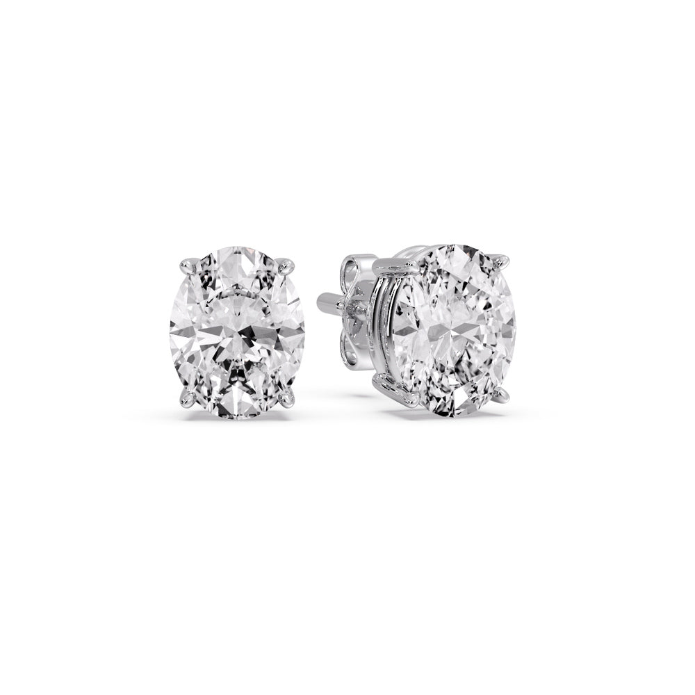 Stud Earring Basket Oval Shaped