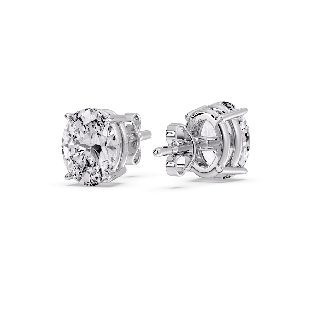 Stud Earring Basket Oval Shaped