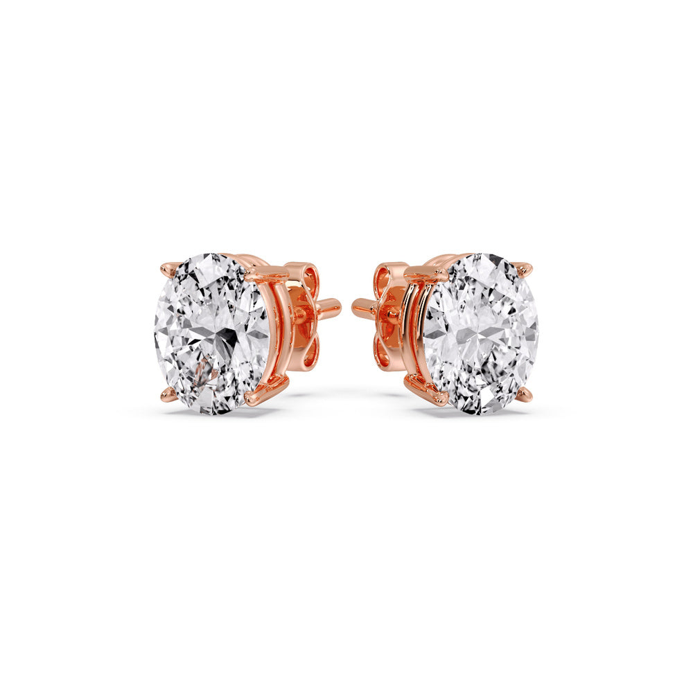 Stud Earring Basket Oval Shaped