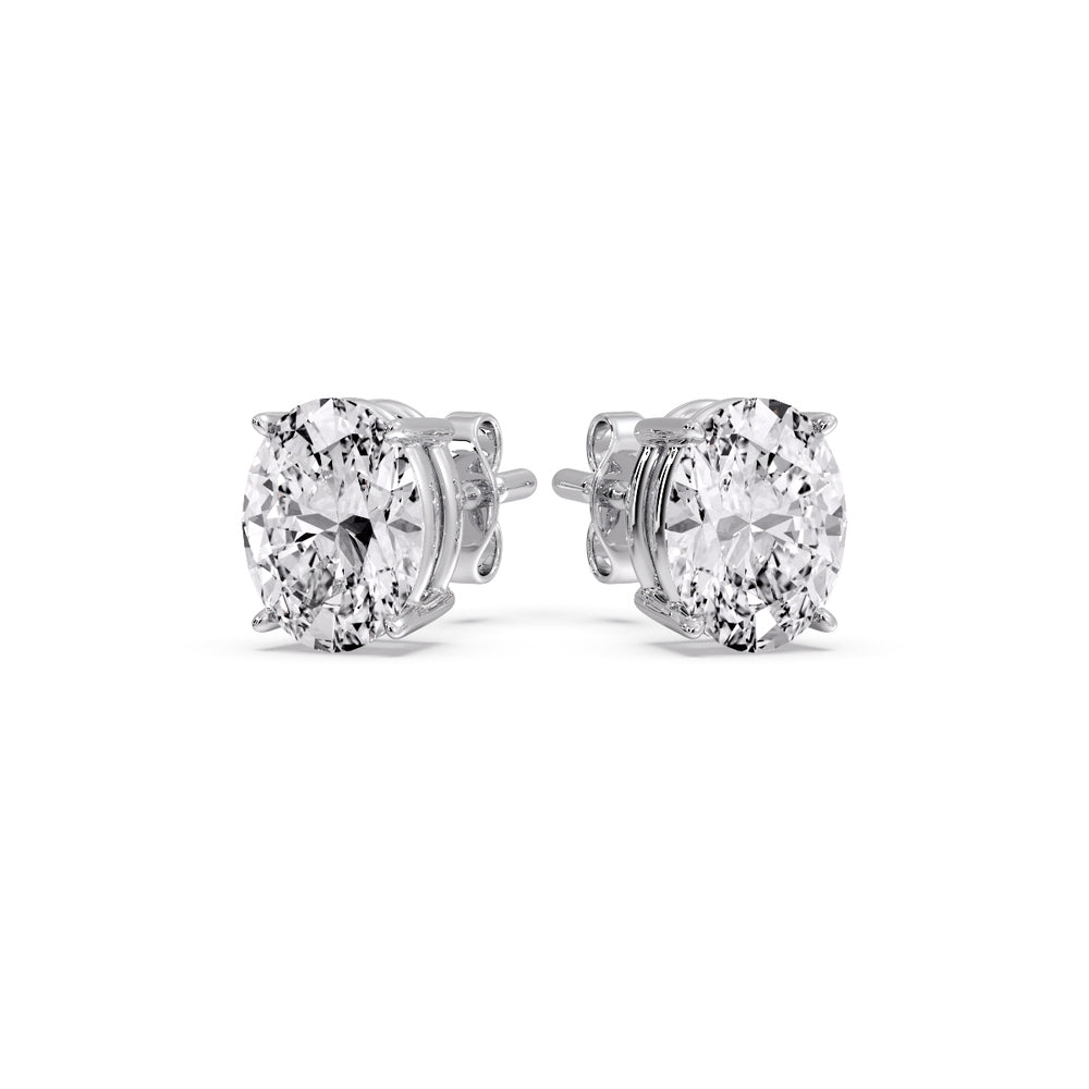 Stud Earring Basket Oval Shaped