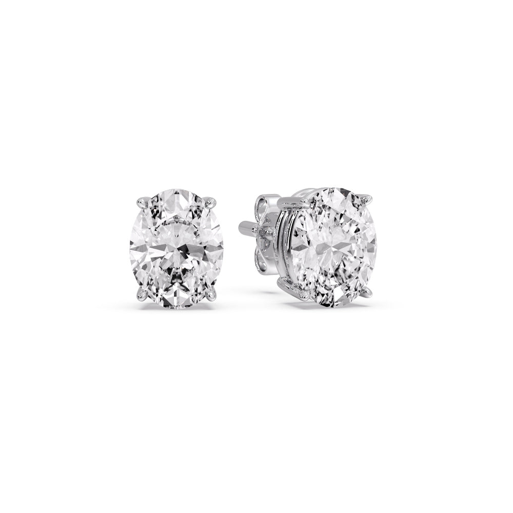 Stud Earring Basket Oval Shaped