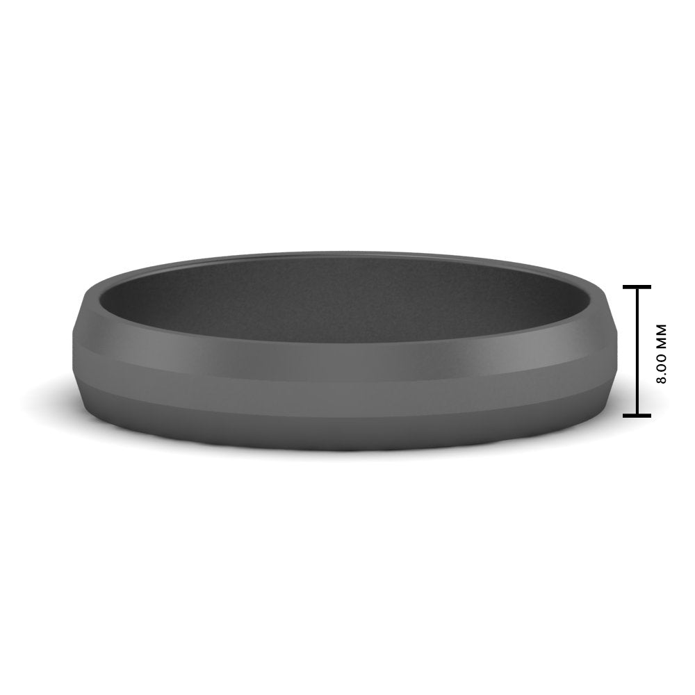 4 mm Wedding Band Beveled Edge Matte