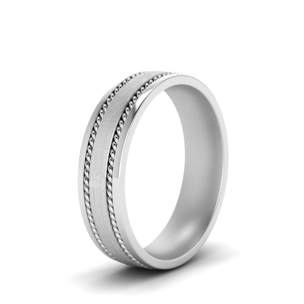 Braided Mens Wedding Ring