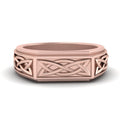 Celtic Engraved Mens Gold Ring