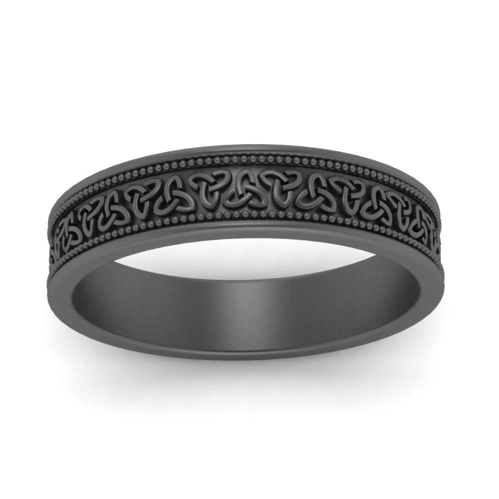 Celtic Mens Gold Band Rings