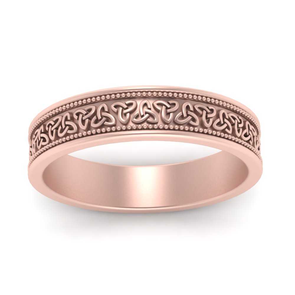 Celtic Mens Gold Band Rings