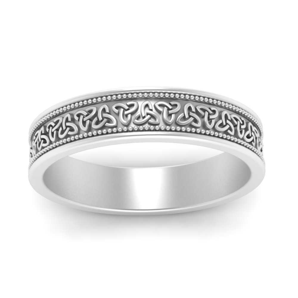 Celtic Mens Gold Band Rings