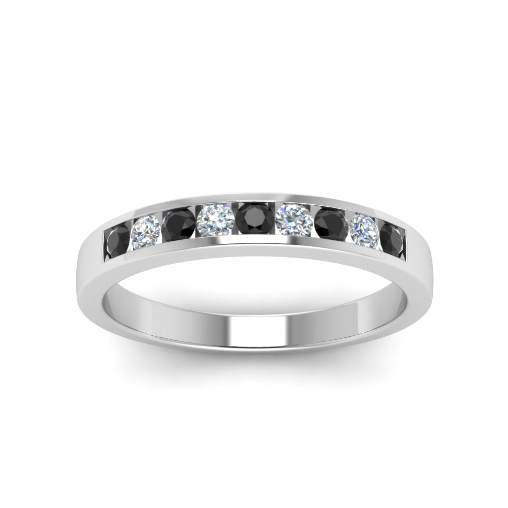 Channel 9 Stone Mens Wedding Ring