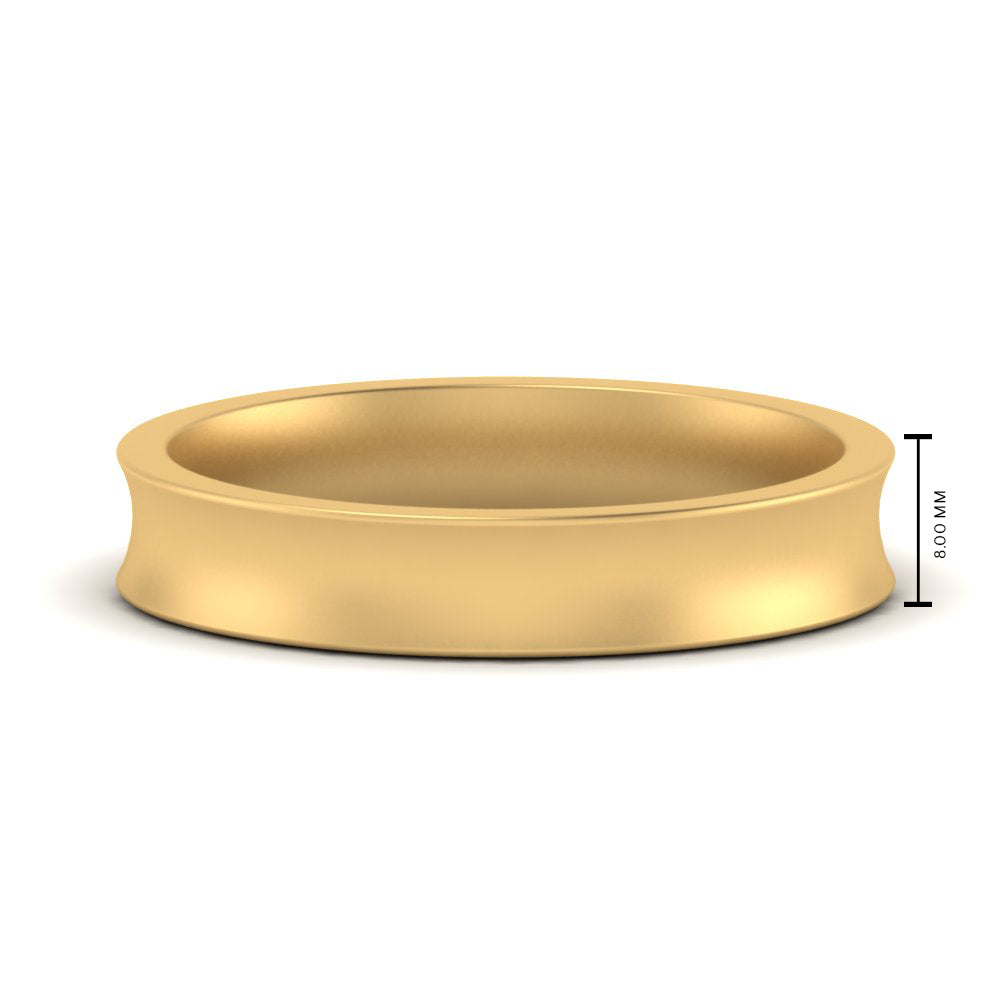 4 mm Comfort Fit Concave Mens Band