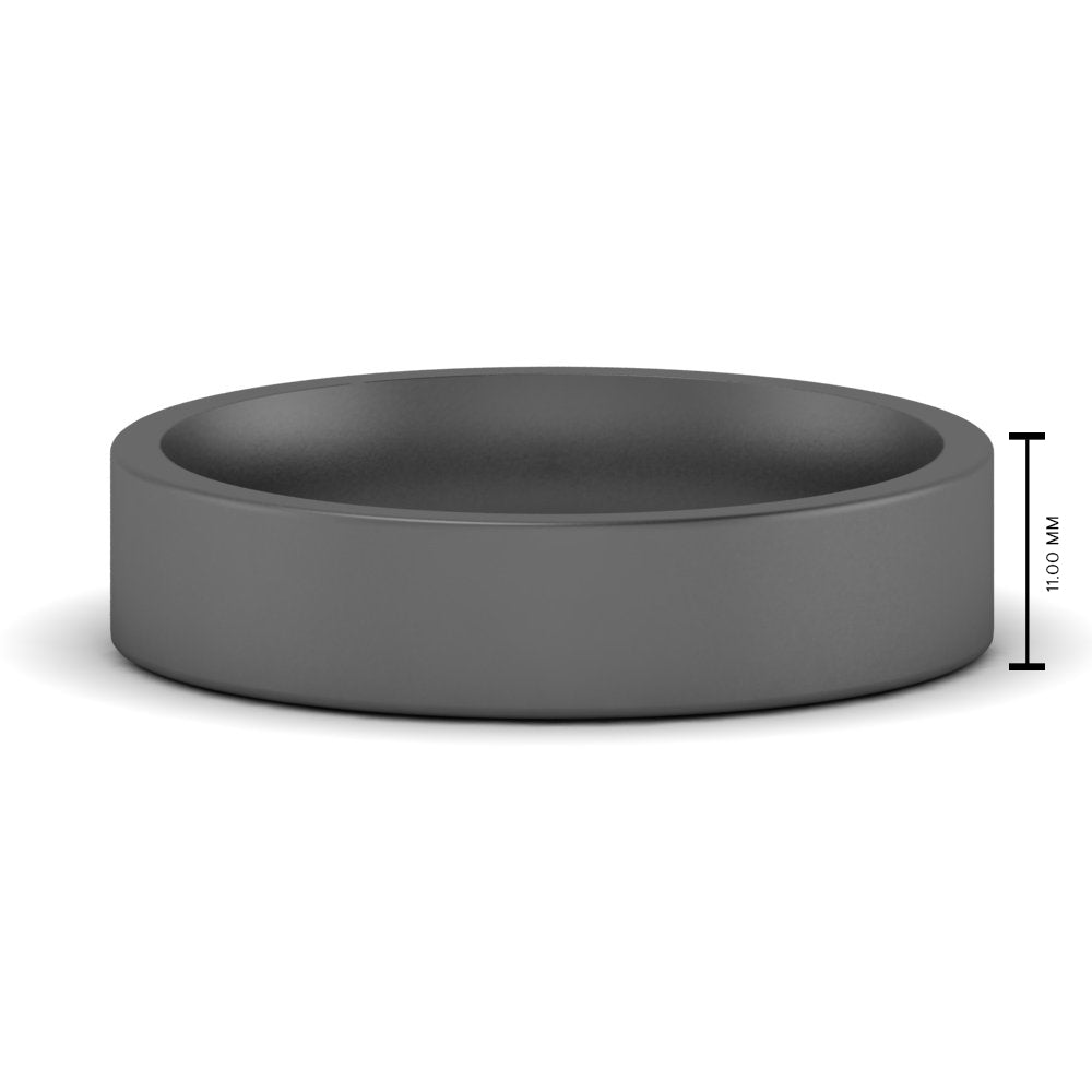 Comfort Fit Flat 4 mm Mens Wedding Band