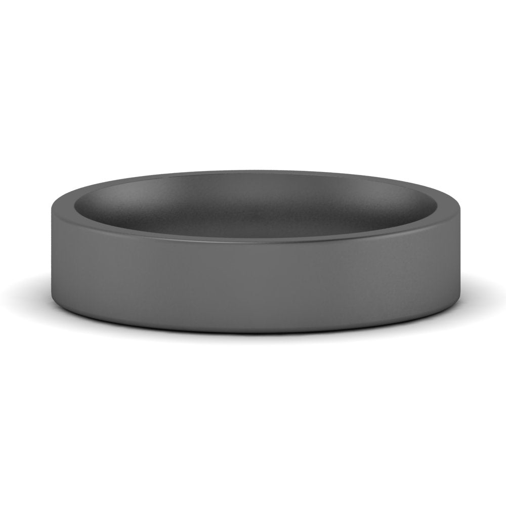 Comfort Fit Flat 4 mm Mens Wedding Band