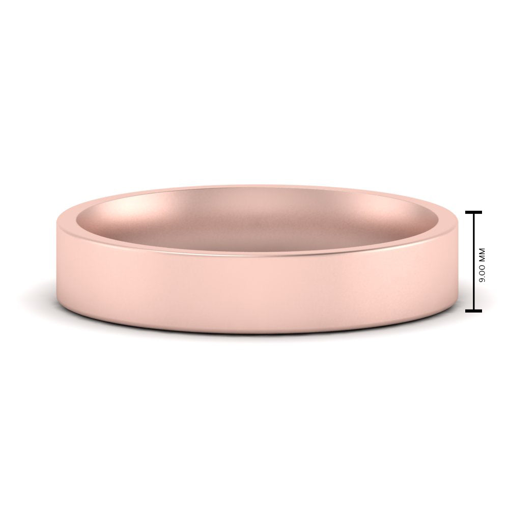 Comfort Fit Flat 4 mm Mens Wedding Band