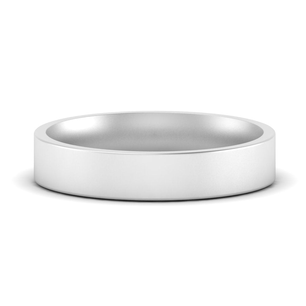 Comfort Fit Flat 4 mm Mens Wedding Band