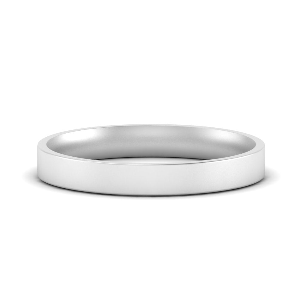 Comfort Fit Flat 4 mm Mens Wedding Band