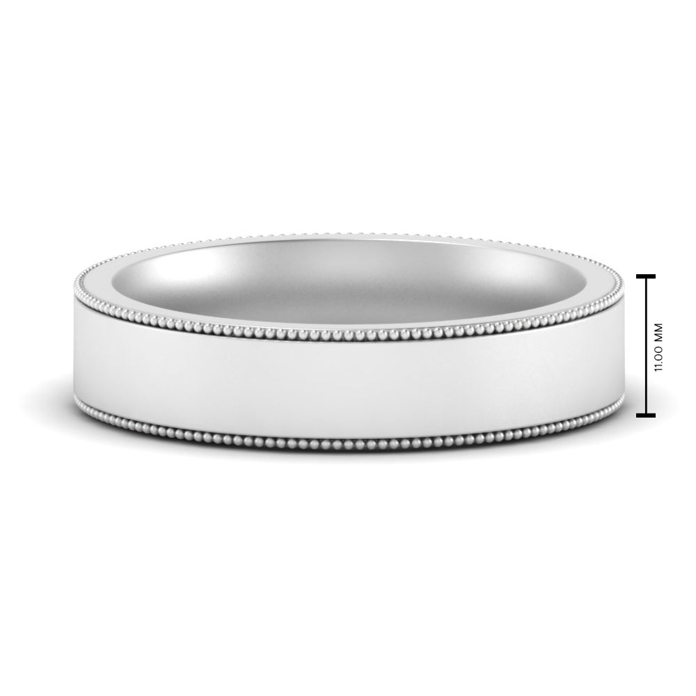 4 mm Stepped Edge Comfort Fit Flat Mens Band