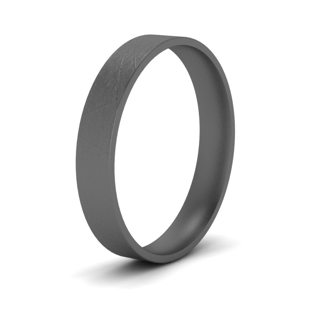 Ice Textured Mens 5mm Comfort Fit Wedding Band