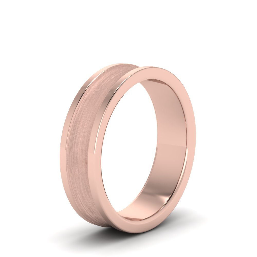 Concave Mens Wedding Ring