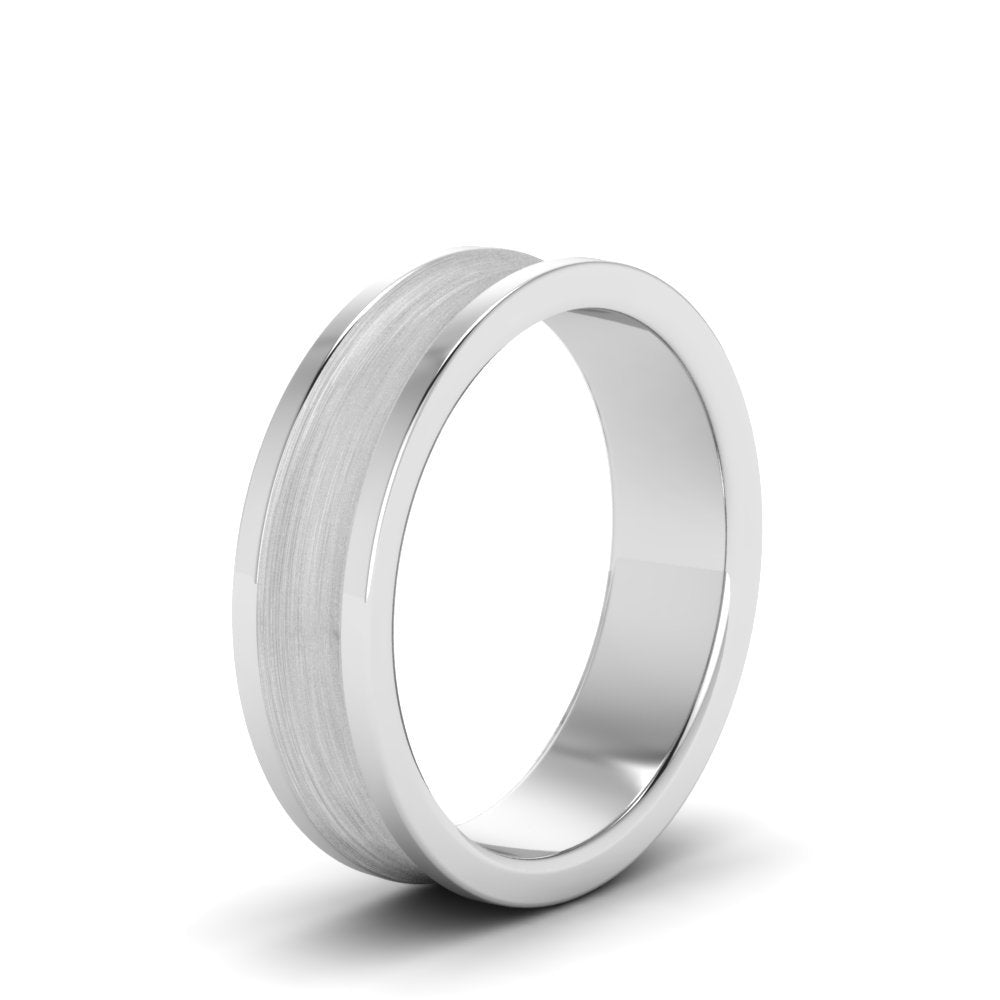 Concave Mens Wedding Ring
