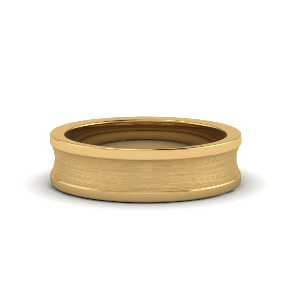 Concave Mens Wedding Ring