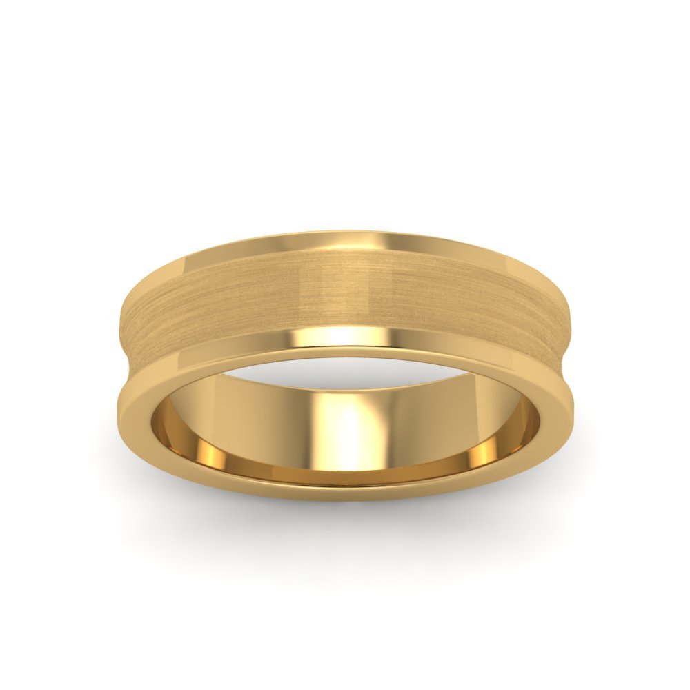 Concave Mens Wedding Ring