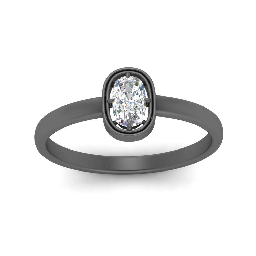 Cushion Cut Bezel Solitaire Ring