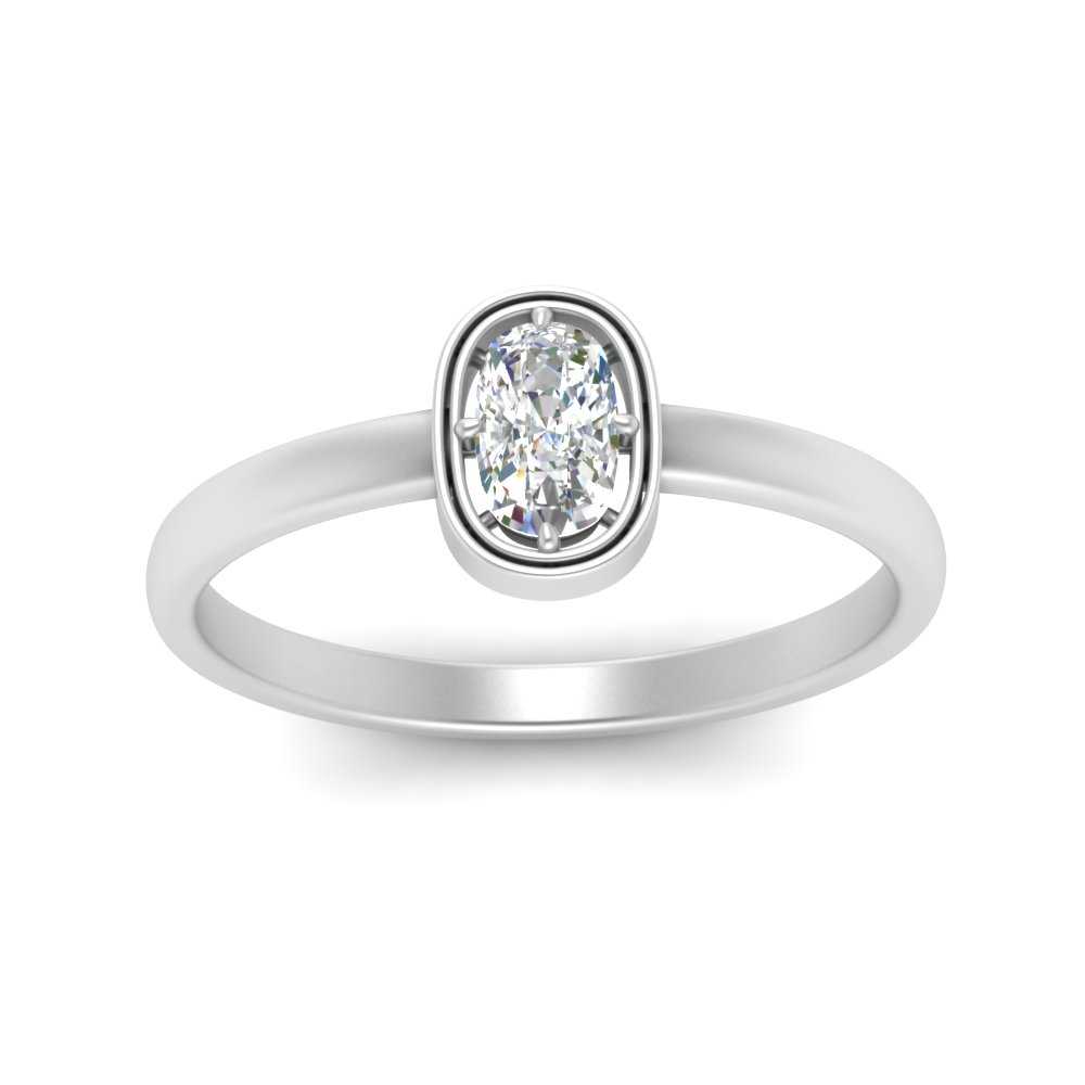 Cushion Cut Bezel Solitaire Ring