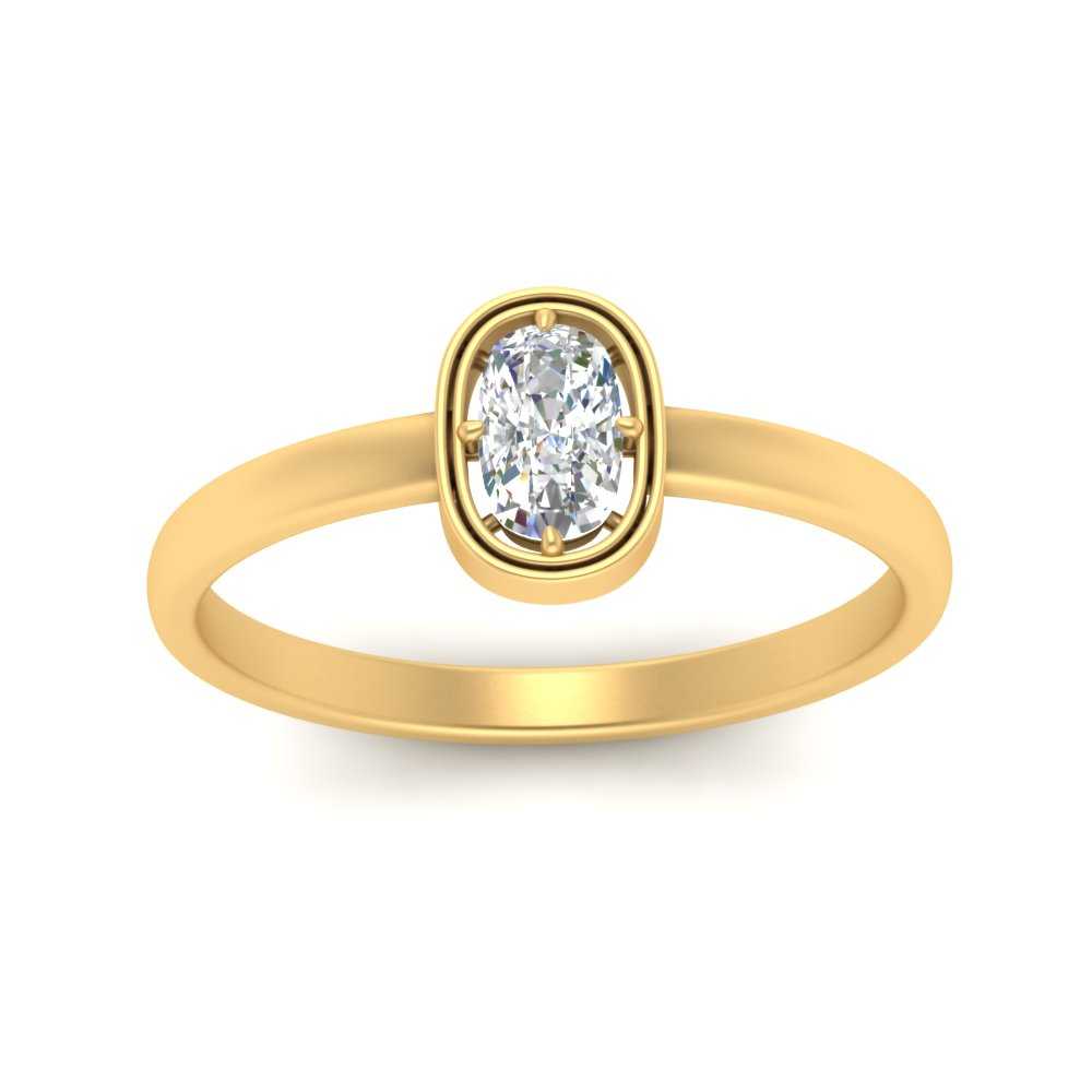 Cushion Cut Bezel Solitaire Ring