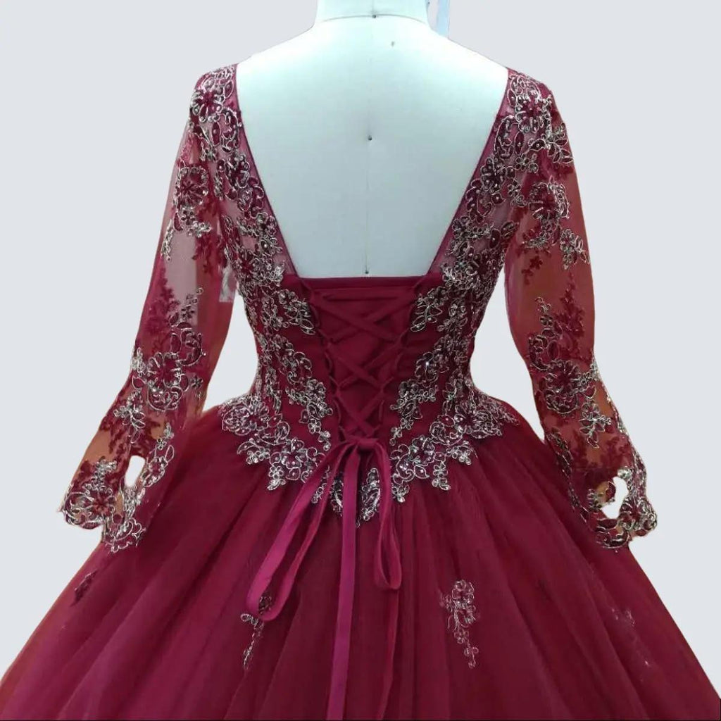 (LIVE 2) Boat Neckline Quinceanera w/ Bell Sleeves