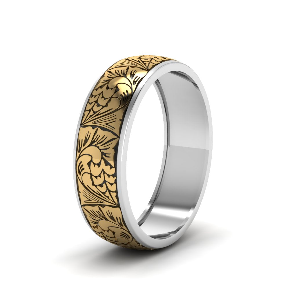 Engraved Mens Wedding Band