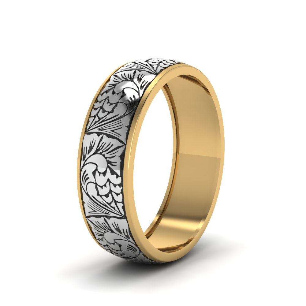 Engraved Mens Wedding Band