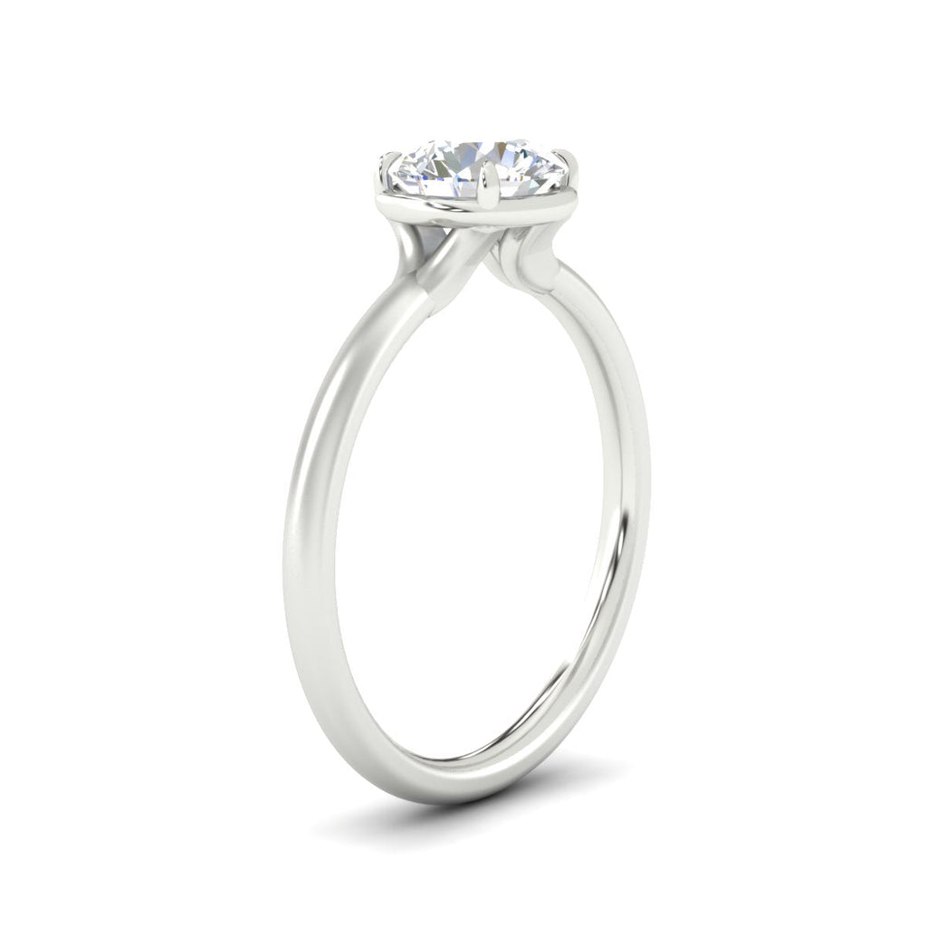 Flush Collet Solitaire Engagement Ring