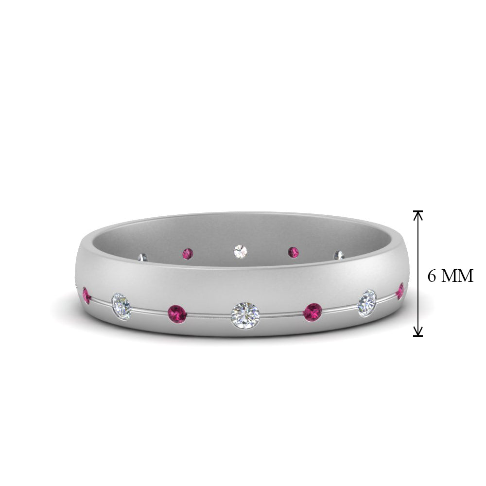 Flush Set Diamond Wedding Band