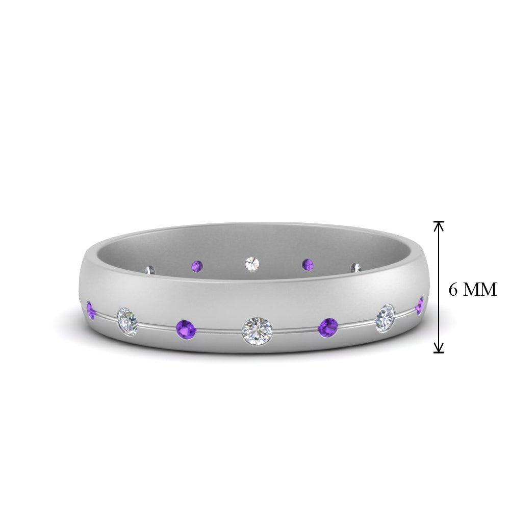 Flush Set Diamond Wedding Band