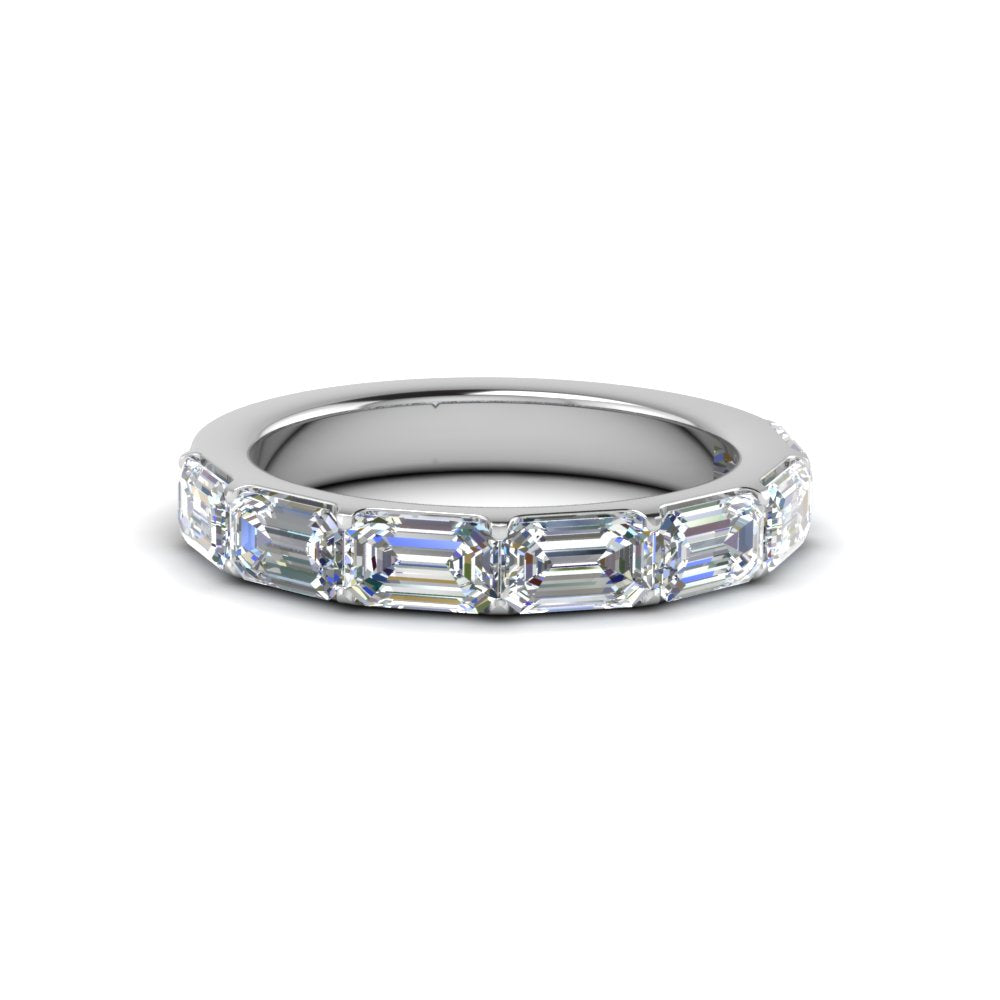 Horizontal Emerald Cut Classic Band