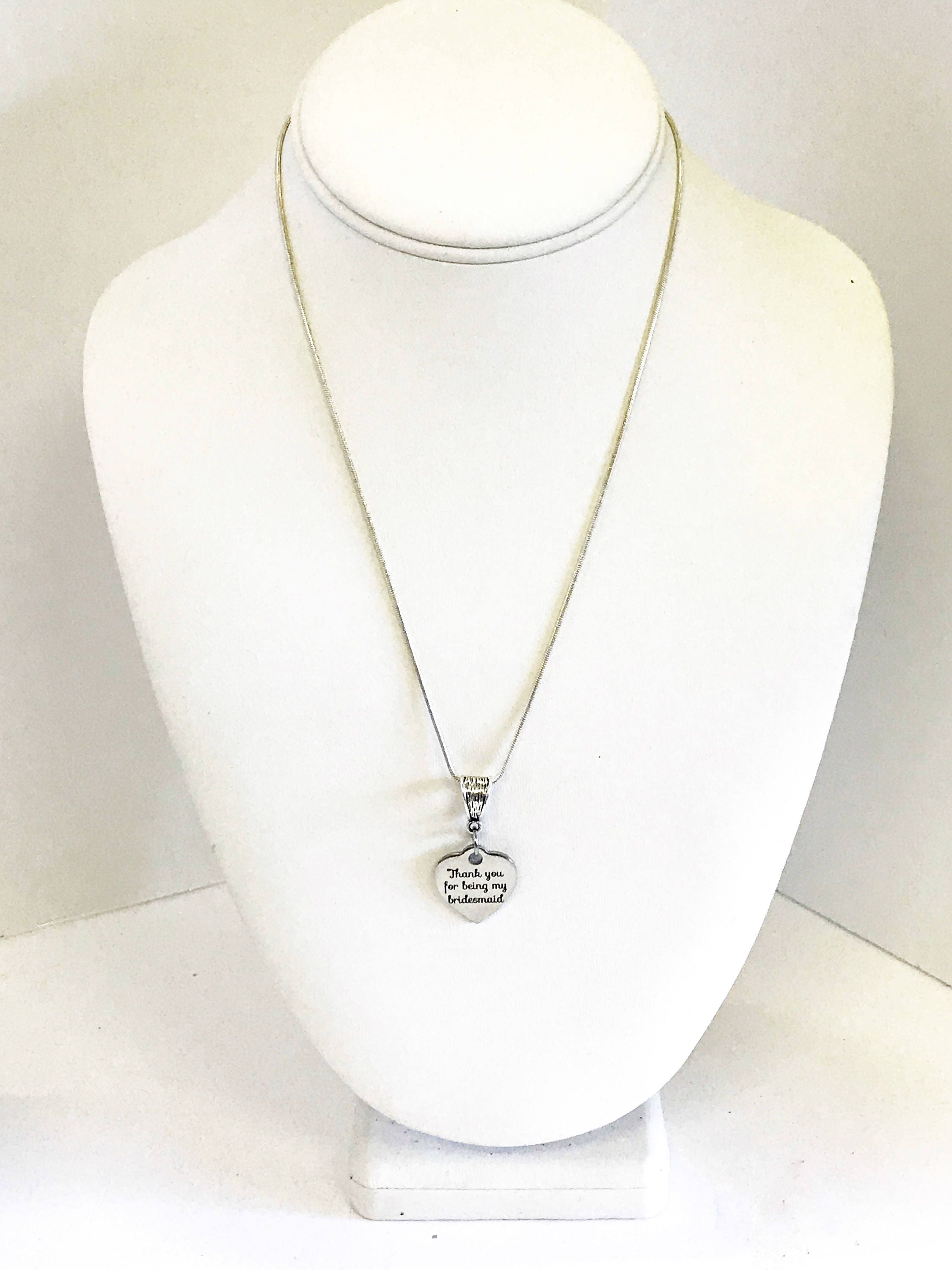 Thank You For Being My Bridesmaid Necklace, Bridesmaid Gifts, Bridesmaid Jewelry, Wedding Party Gifts For Her, Bridesmaid Wedding Jewelry