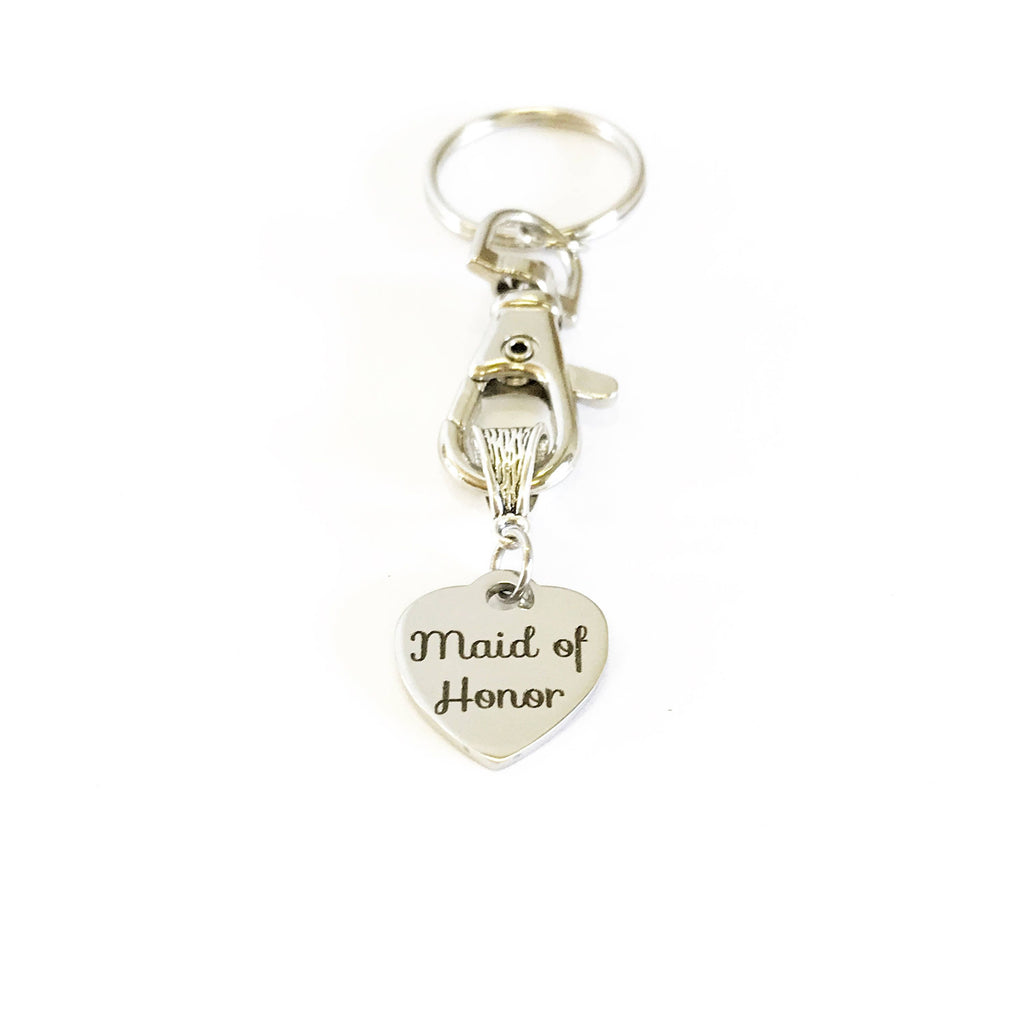 Maid Of Honor Keychain Gift, Gift for Maid Of Honor, MOH Proposal, MOH Thank You Gift, Bridesmaid Gifts, Wedding Party Gift For Her