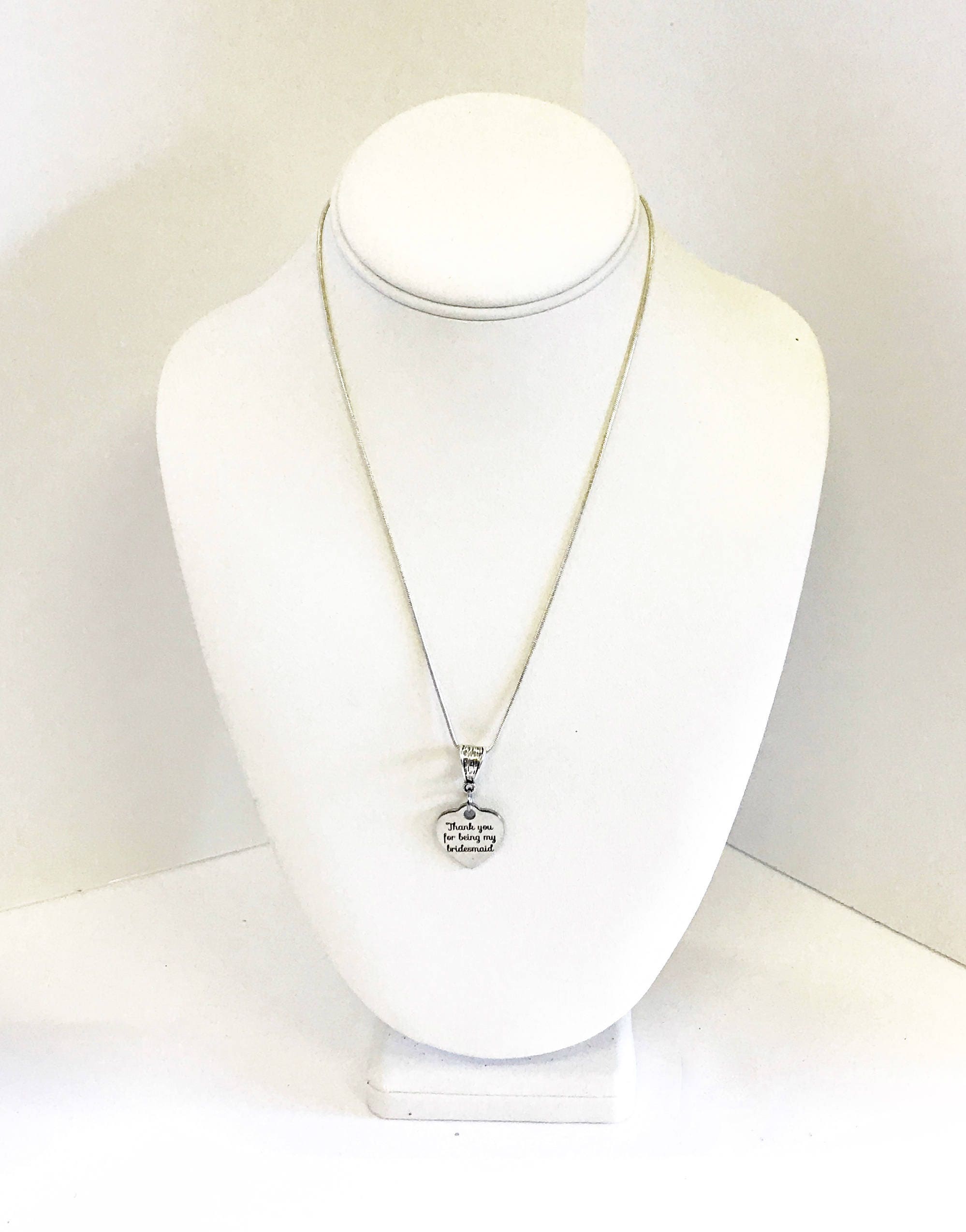 Thank You For Being My Bridesmaid Necklace, Bridesmaid Gifts, Bridesmaid Jewelry, Wedding Party Gifts For Her, Bridesmaid Wedding Jewelry